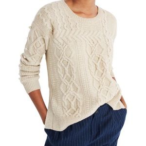 Madewell open-side bobble pullover sweater